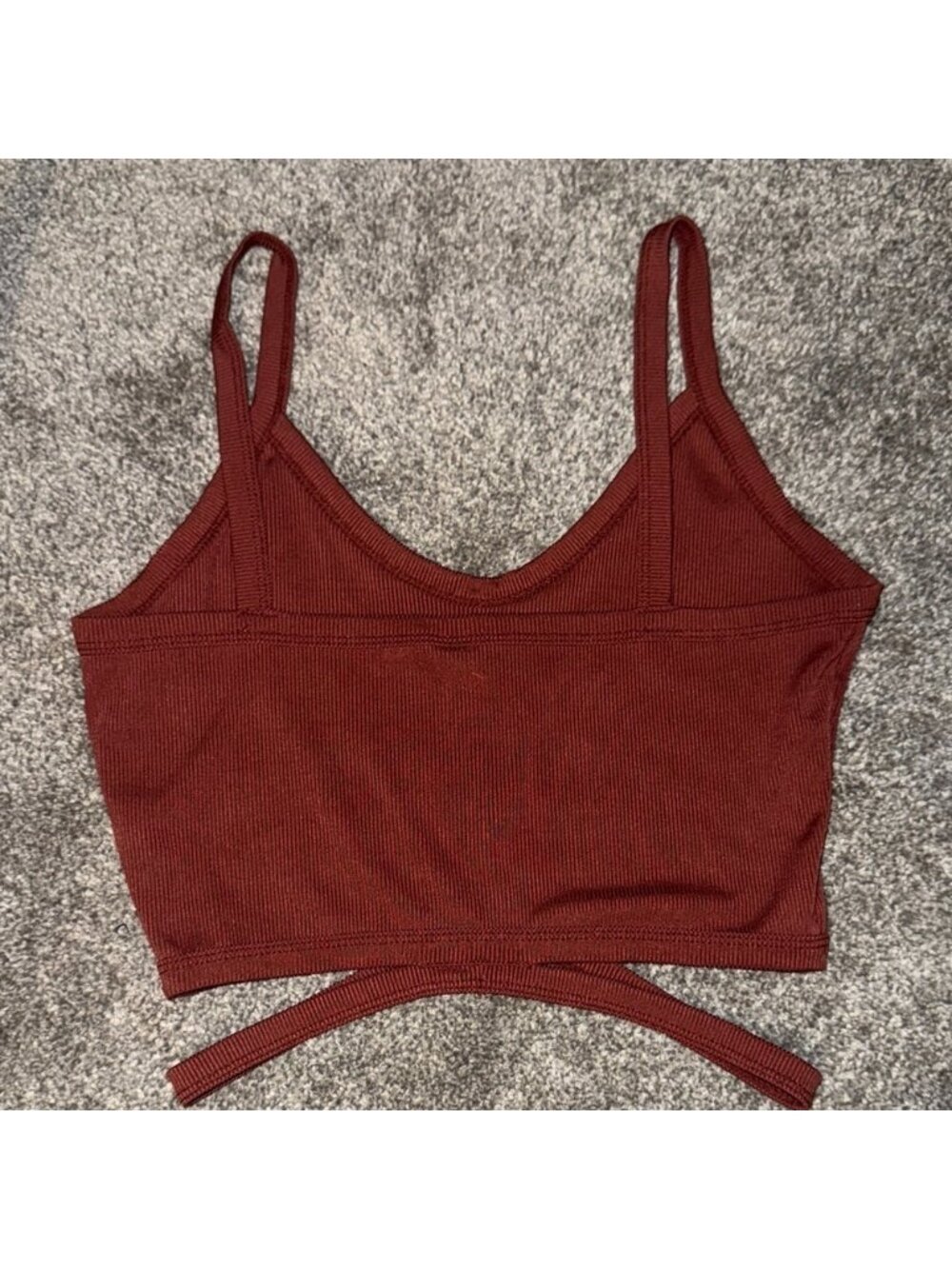 Burgundy Crop Top - Picture 2 of 2